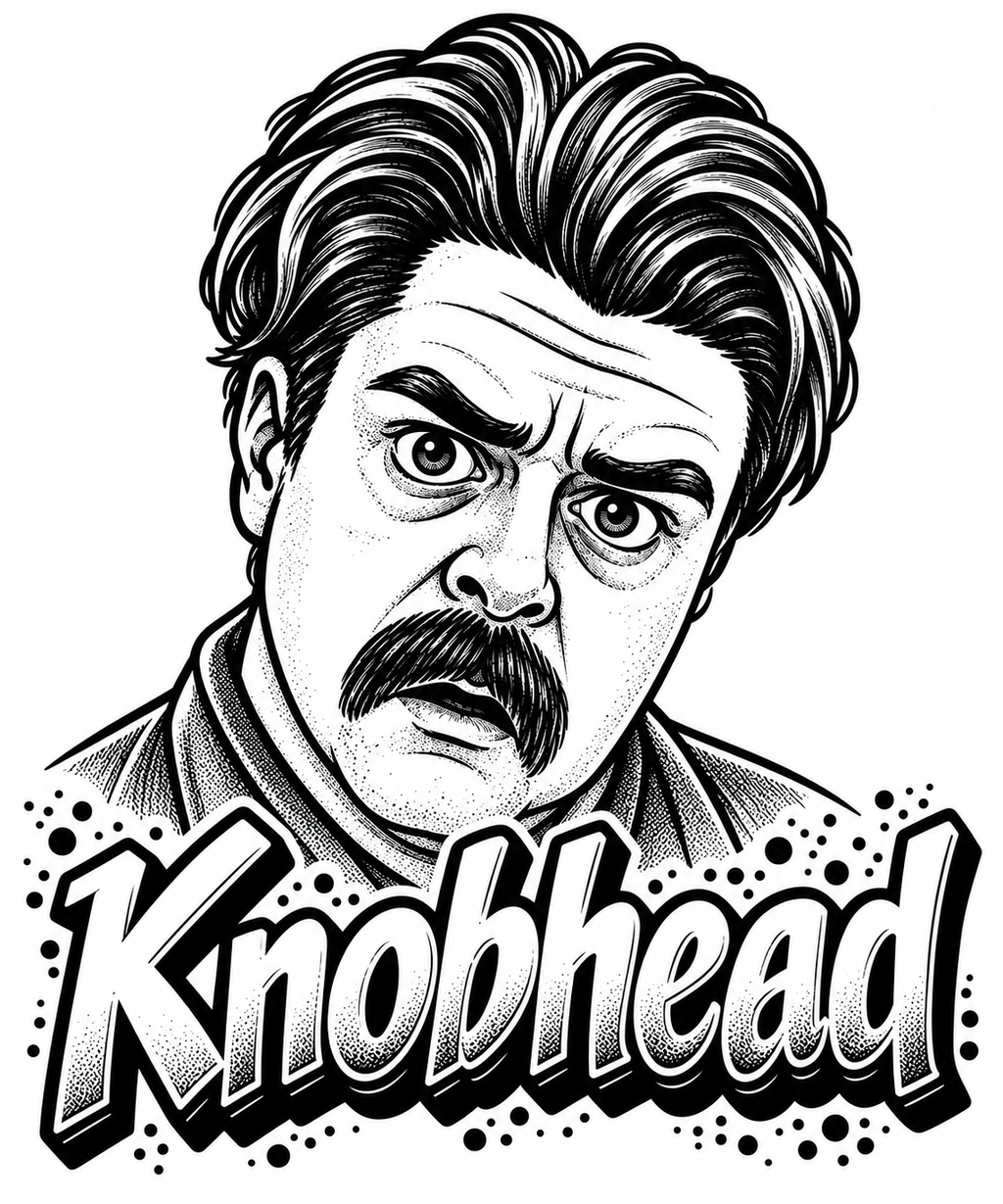 Dad 'Knobhead' Vinyl Sticker