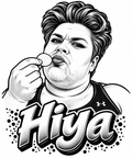 Denise 'Hiya' Vinyl Sticker